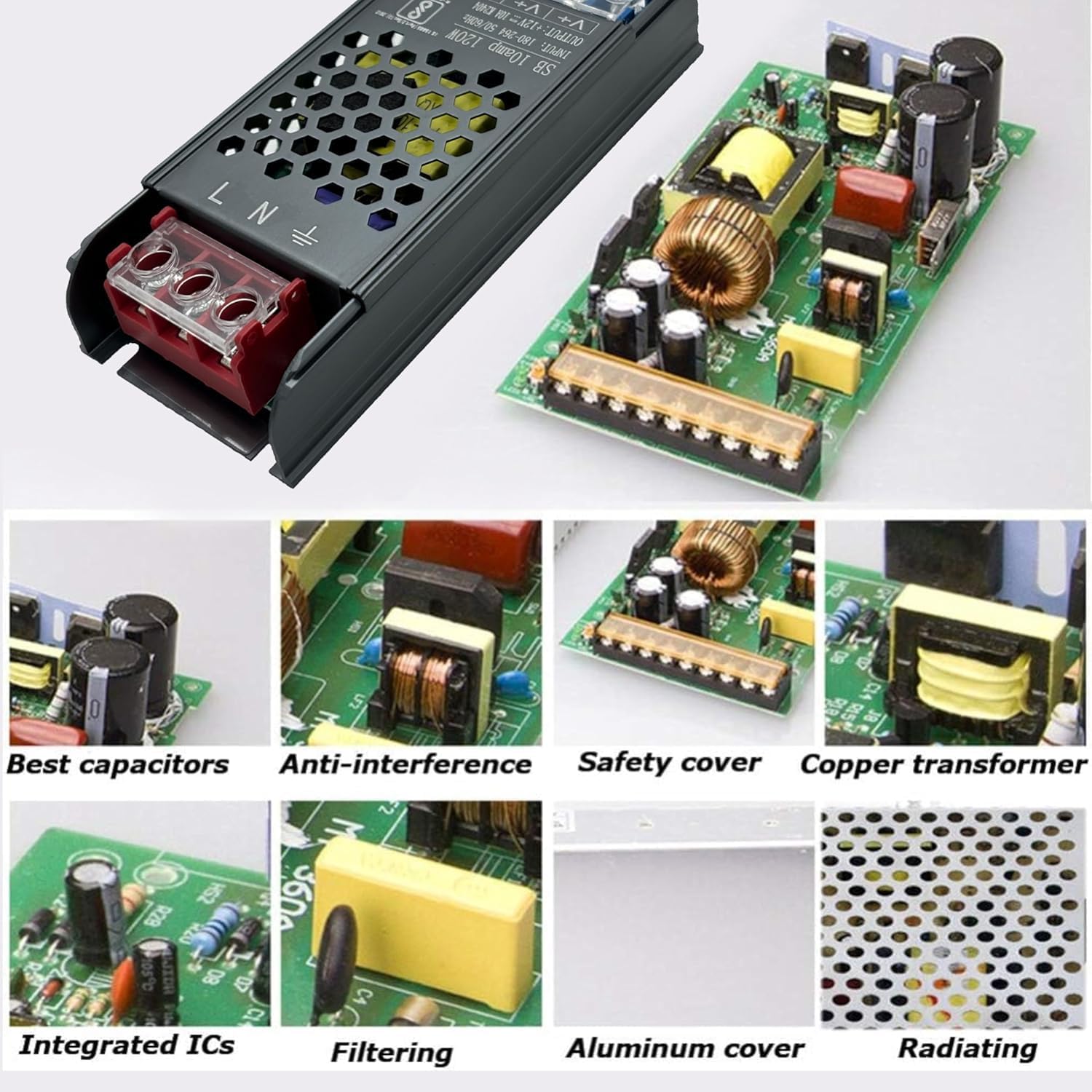 LED Driver Power Supply 12V 5A 60W SMPS 2 NOS - Image 2